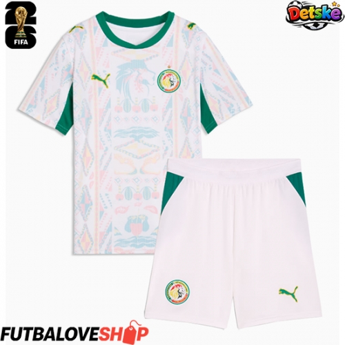 Dres Senegal Domáci pre deti MS 2026 Krátky Rukáv (+ trenírky)